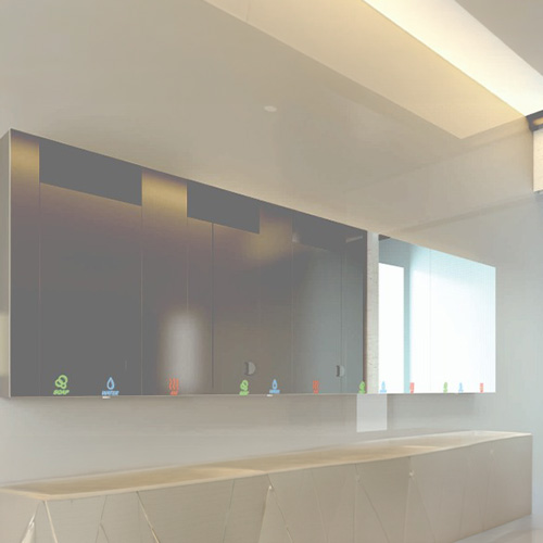 Behind Mirror Cabinet